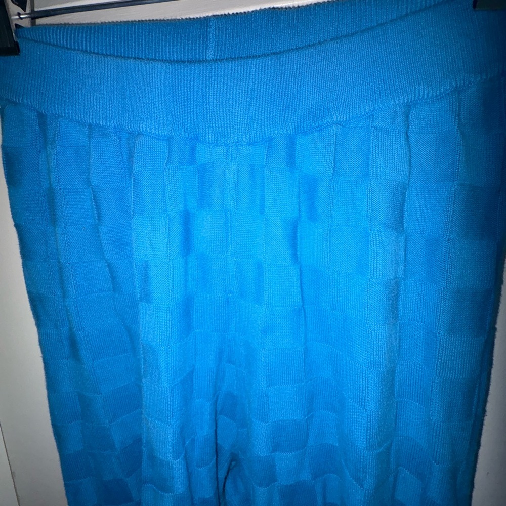 ASOS Blue Textured Pants - Picture 2 of 5